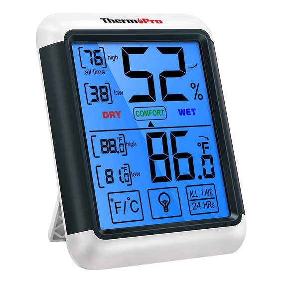 Termohigrometro Thermopro Monitor Temperatura Humedad + Luz 