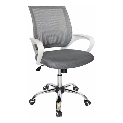 Silla de escritorio DATZA BUSINESS OPBLANCA Silla comoda ergonómica  gris con tapizado de malla