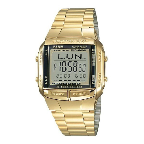 Reloj Casio Db-360g-9a Hombre Gold Vintage telememo alarma luz