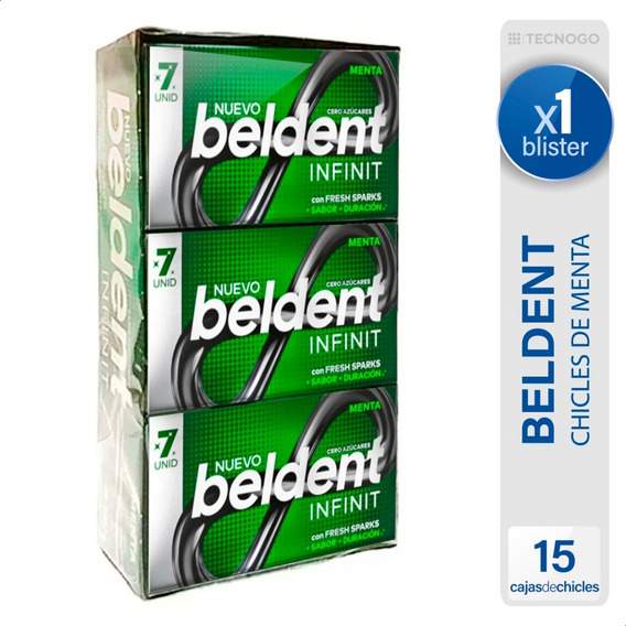 Chicle Beldent Infinit Menta Cero Azucar Sin Tacc X15 Unid