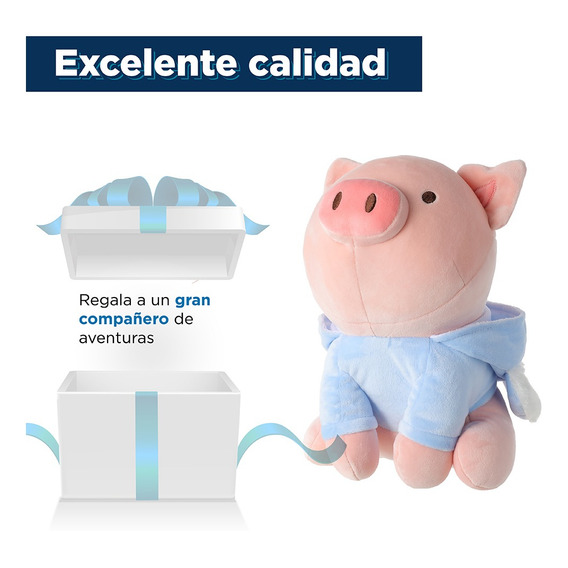 Miniso Peluche De Cerdito Sentado Con Capucha De Koala 26cm