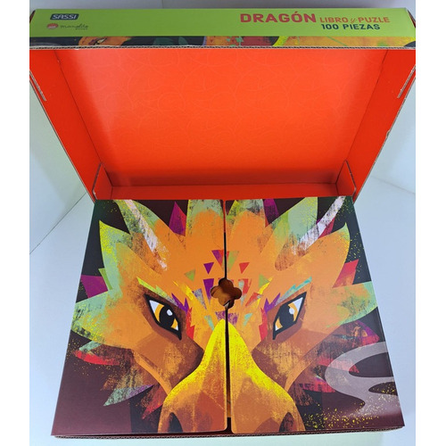 Dragon Caja + Libro + Puzzle De 100 Piezas - 5+