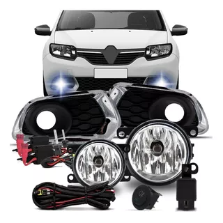 Kit Farol Neblina Sandero 2015 2016 2017 2018 + Xenon 8000k