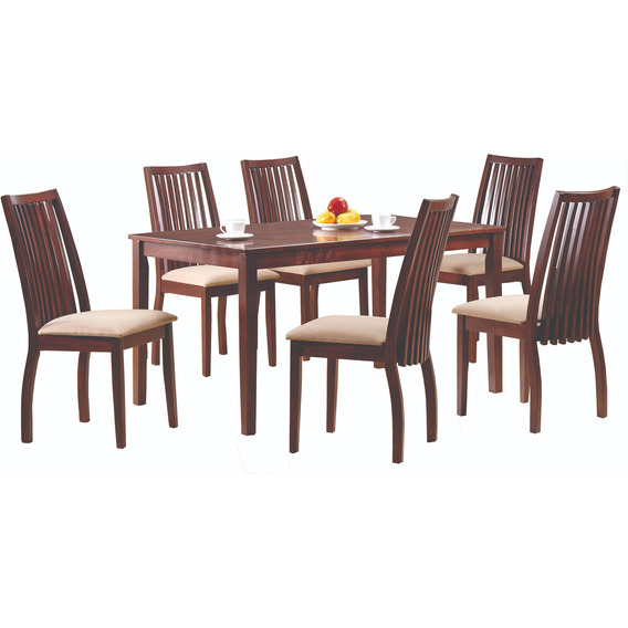 Juego De Comedor Michu 6 Sillas Rustico Hogar