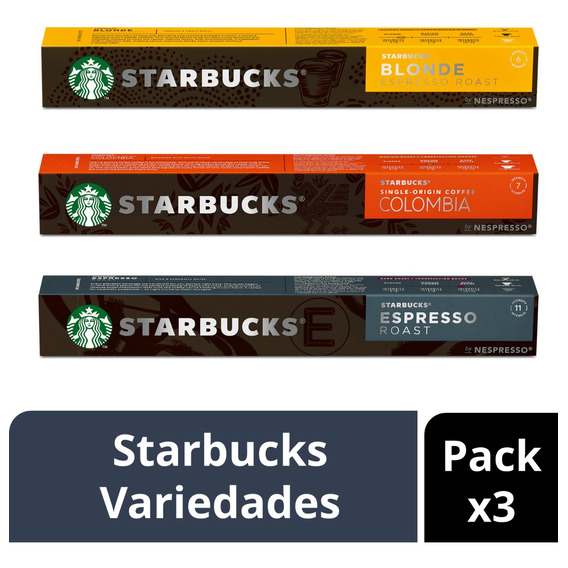 Cápsulas Starbucks By Nespresso Variedades Pack X3