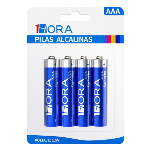 1hora Pilas Alcalinas Aaa Baterias Paquete De 4 Pilas 1.5v
