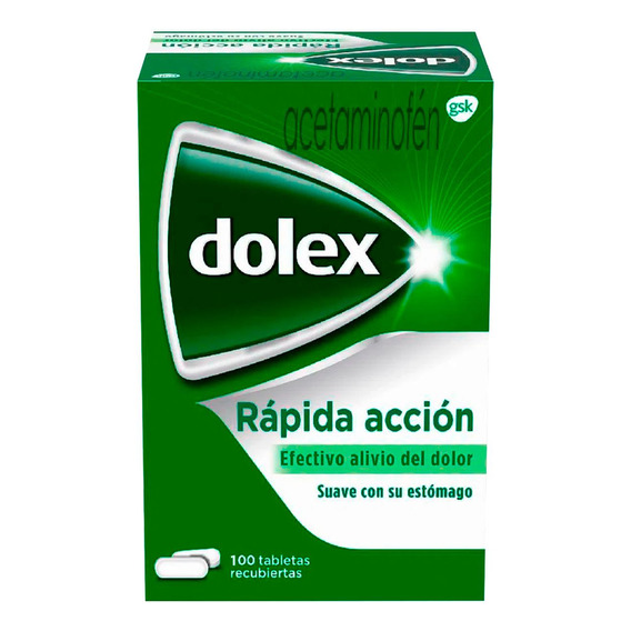 Dolex Analgesico Acetaminofén Alivio Dolor Y Fiebre X100tab