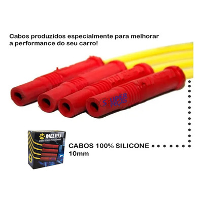 Jg Cabo Ignição Silicone 10mm Gol G4 G5 Fox 1.0 E 1.6 4 Unid