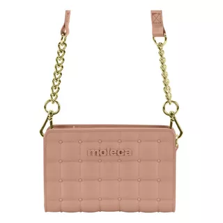 Bolsa Moleca Feminina Tiracolo Transversal De Luxo Casual Cor Nude