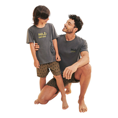 Kitx2 Pijama Papa E Hijo Conjunto Rinoceronte Mundo Jurassic