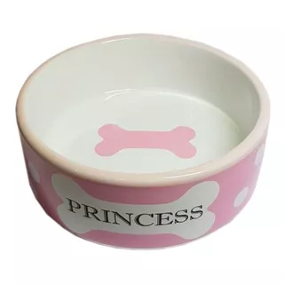 Tigela Porcelana P/ Cães Pet Princesa E Príncipe 700ml