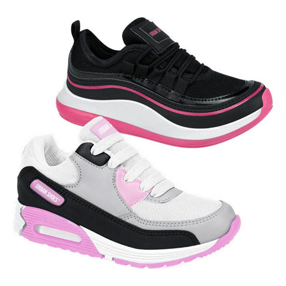 Kit Tenis Casual Urbano Urban Shoes Multicolor Niña 2078