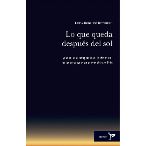 Lo Que Queda Después Del Sol: Lo Que Queda Después Del Sol, De Luisa Robledo Restrepo. Editorial Bronce, Tapa Blanda, Edición 1 En Español, 2023