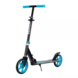Scooter Para Adulto Plegable De Metal 100 Kg 2 Ruedas Azul Color Turquesa