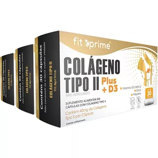 Colágeno Tipo 2 Plus + Vitamina D3 40mg 90cps Fitoprime