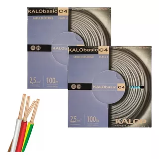 Cable Electrico Unipolar 2,5 Mm Combo X2 Unidades X 100m