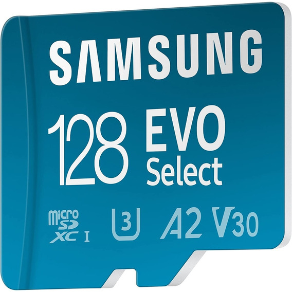 Samsung Micro Sd 128gb Evo Select Plus + 4k 130 Mb/s U3 A2 