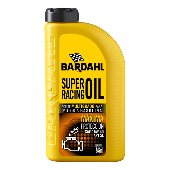 Aceite Bardahl Super Racing Oil, 15w40 Sl, 946 Ml