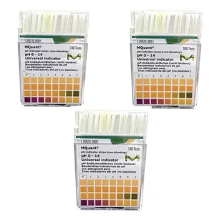 Kit Com 3 Caixas De Medidor De Ph Mquant Merck Fita