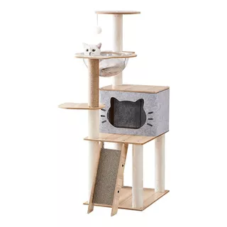Mueble Rascador Para Gato Hamaca Juguete Multinivel 120cm