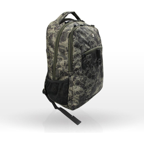 Mochila Swissgear Camo Verde Para Laptop 15 Pulgadas Gwl138 Color Verde oscuro Diseño de la tela Poliéster