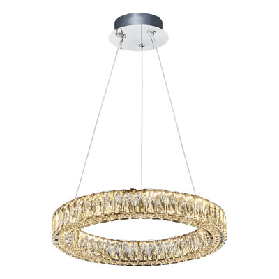 Colgante Aro Led L6732 32w Calida Ø40cm Cromado Cromado