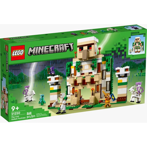 Lego Set Minecraft ::.. La Fortaleza Golem Hierro 21250 Cantidad De Piezas 868