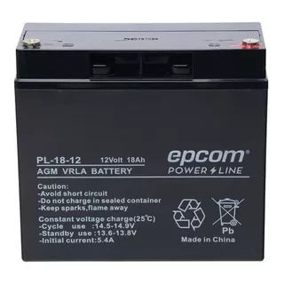Batería Recargable 12 V 18 Ah Tecnología Agm Vrla Epcom