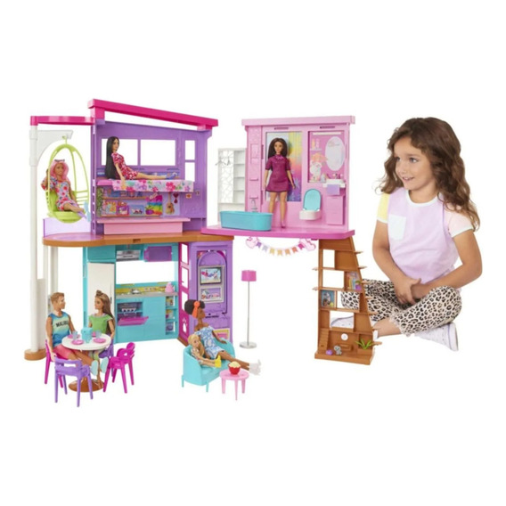Casa Malibú De Muñeca Barbie De 2 Pisos Para Niñas