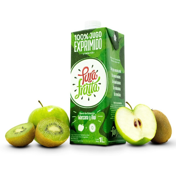 Jugo Kiwi Y Manzana Pura Frutta 1 Litro