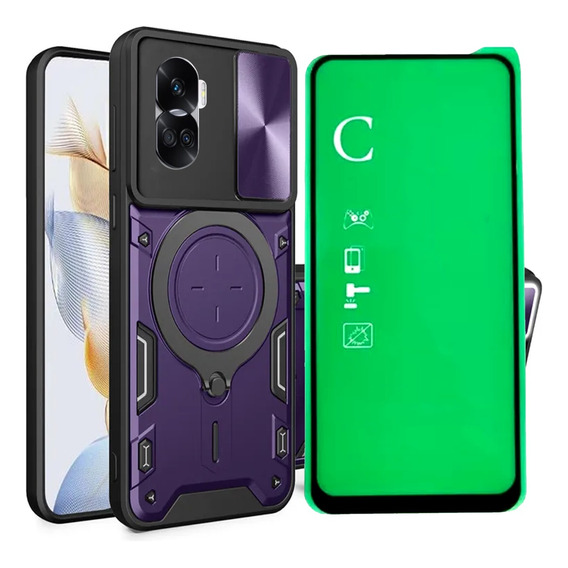 Estuche Protector Cam Antichoque + Cerami Para Honor 90 Lite