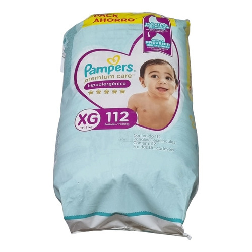 Pañales Pampers Premium Care Xg 112 Unidades Hipoalergenico Género Sin género Tamaño Extra grande (XG)