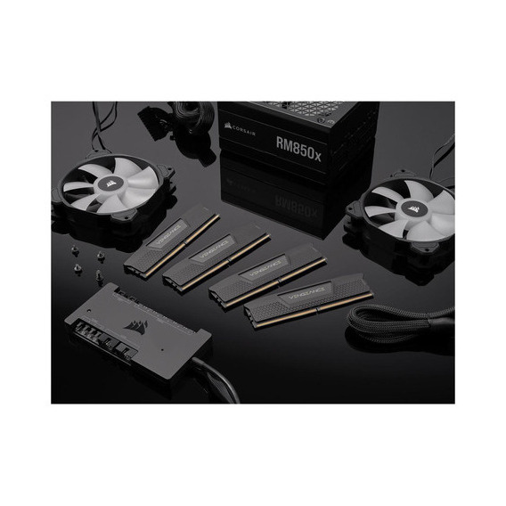 Memoria RAM Vengeance gamer color black 32GB 2 Corsair CMK32GX5M2E6000C36