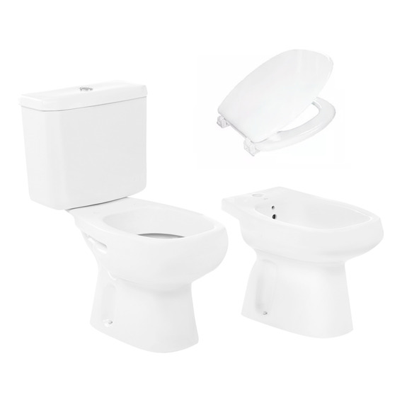 Inodoro Deposito Bidet Roca Monaco Juego Sanitarios Baño