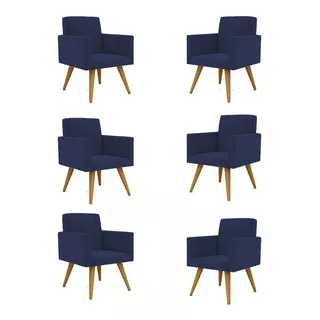 Kit 06 Cadeiras Poltronas Decorativa - Escritório - Recepção