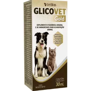 Suplemento Vetbras Pet Glicovet 30 Ml Vitaminas Cão/gato