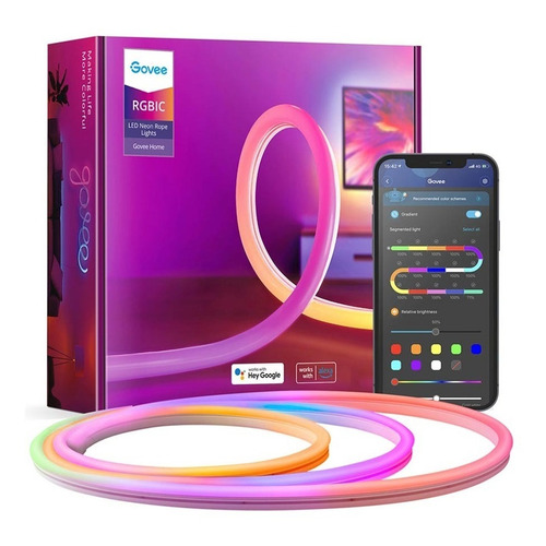 Tira De Led Govee Rgbic Neon Rope 3m Bt Wifi Alexa Manguera Color de la luz RGB