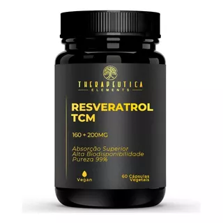 Trans Resveratrol 99% 160mg + Tcm 200mg Vegan 60 Cáps