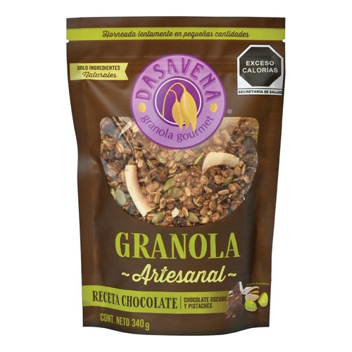 Dasavena Granola Con Chocolate Y Pistaches Gorumet 340 Gr