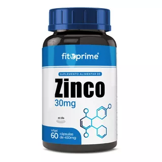 Suplemento Em Cápsulas Zinco Concentrado 30mg Sulfato De Zinco Fitoprime 60 Cápsulas Softgel