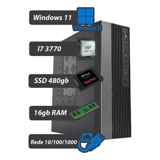 Pc Computador Micro Cpu Intel I7 3770, Ssd 480gb, 16gb Win11