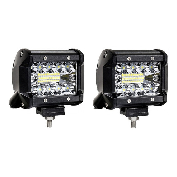 Par Faros Auxiliar Led 60w Spot Flood Cree Para Camioneta 