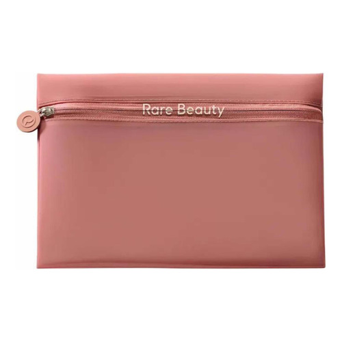 Rare Beauty Bag Cosmetiquera Amplia Find Comfort Pouch Color Rosa Oscuro Diseño De La Tela Liso