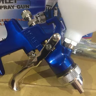 Pistola Pintar Gravedad H-827 Hvlp , Voylet ( ) Color Azul
