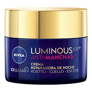 Crema Facial Noche Nivea Luminous Con Ácido Hialurónico 50ml Tipo De Piel Todos