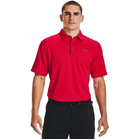 Playera Tipo Polo Under Armour Tech Rojo Para Hombre