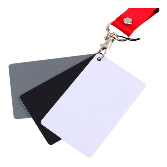 Tarjetas Balance De Blancos Fotografia 13x10 Cm Bl/n/gris