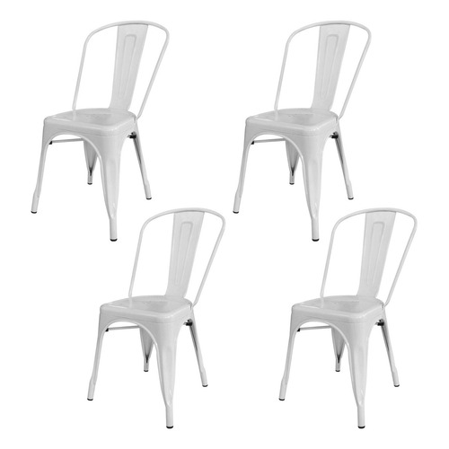 Set X4 Sillas Tolix - Desillas Cantidad de sillas por set 4 Color de la estructura de la silla Blanco