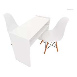 Mesa Barata P/ Fazer Unhas Simples Acompanha 2 Cadeiras 47cm