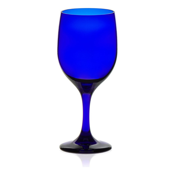 Copas Crisa Cobalto 340 Ml De Vidrio Color Azul 12 Pz